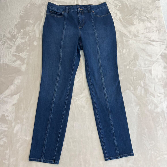 Duluth Trading Co Denim - Duluth Trading Jeans Womens 14 Blue Jean-Netics High Rise Slim Leg Tummy Control